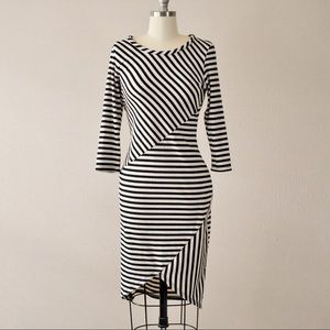 Anthropologie Stripe Knit Bodycon Dress